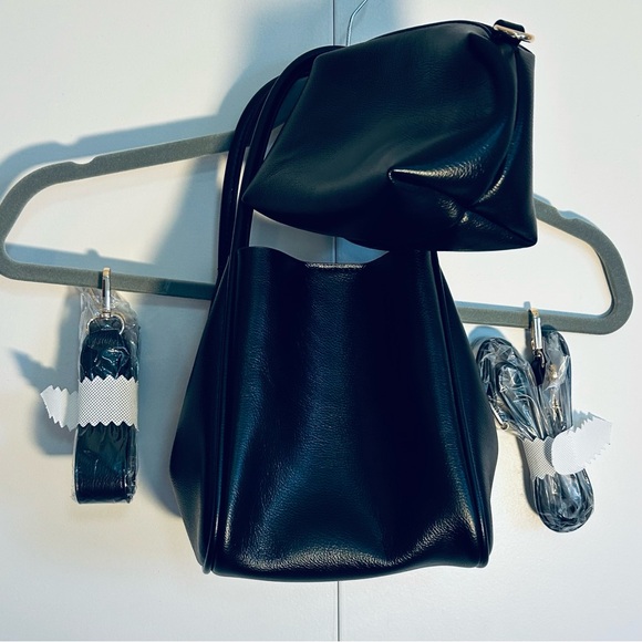 Anthropologie THE HOLLACE TOTE MINI EDITION Classic Black New - Picture 5 of 6